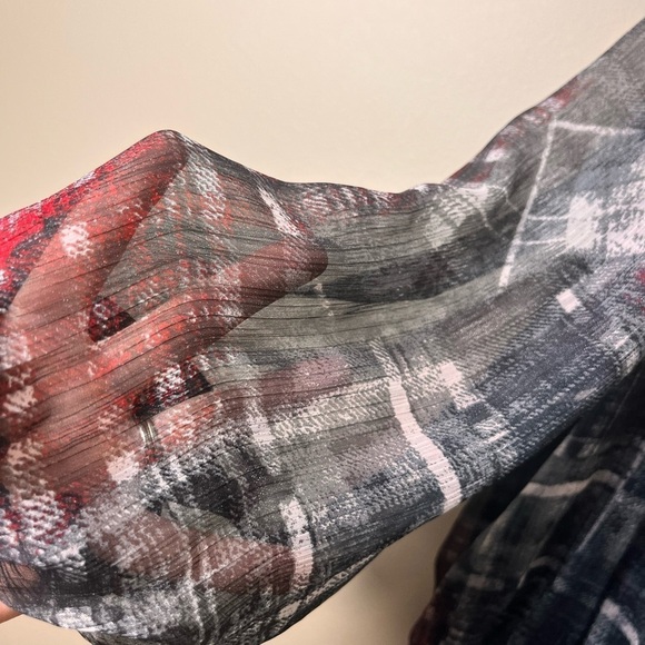 Fashion Bug Sheer Ruffled Blouse Fairy Grunge Y2K Whimsygoth Medium Vintage - Picture 6 of 13